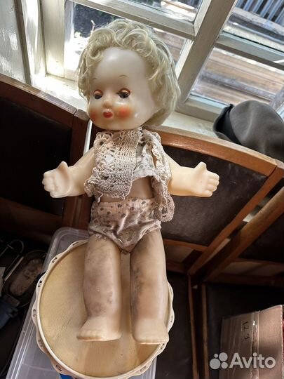 Кукла СССР, барабан, игрушки СССР