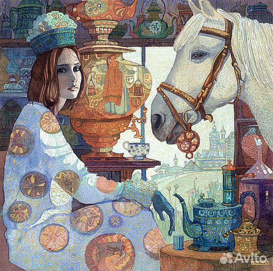 Постер большого размера в паспарту и раме