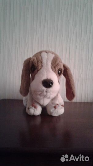 Игрушка мягкая. Франция. Бассет собака