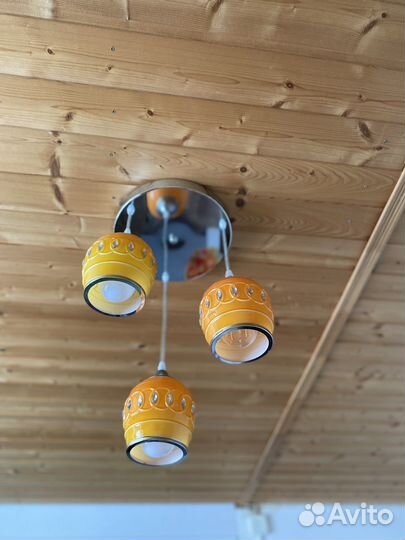 Люстра на длинном шнуре в восточном стиле