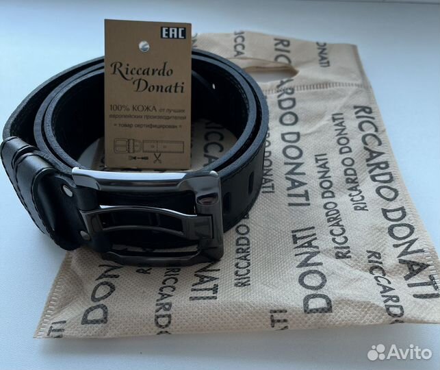 Мужской кожаный ремень Riccardo Donati