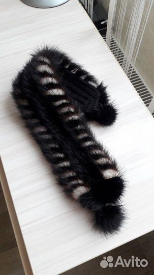 Норковая шапка- повязка новая