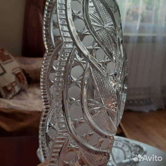 Ваза для фруктов хрусталь
