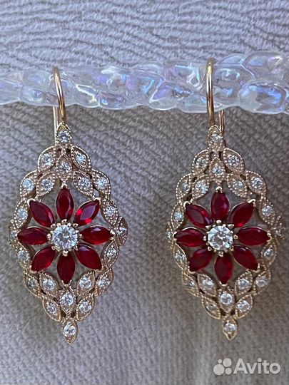 Серьги жади вес 11,74 гр