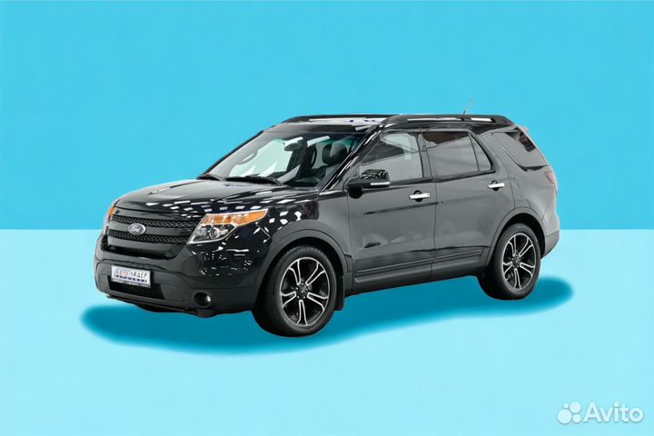 Ковры экокожа 5D черн/беж Ford Explorer 2010-2015
