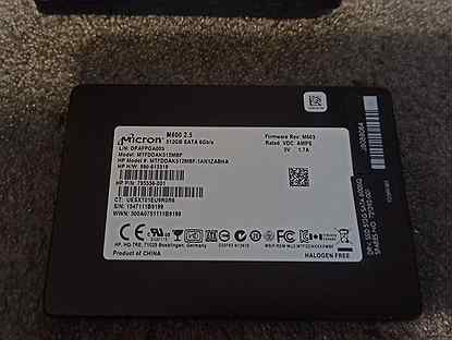 SSD HP (Micron) mtfddak512TBN 721393-001