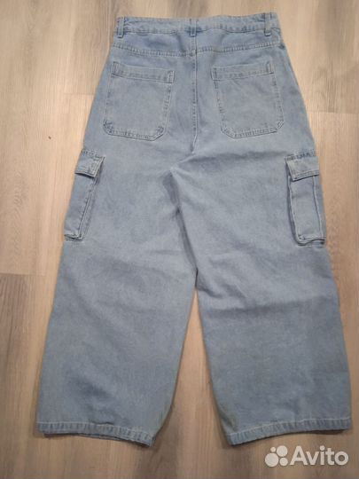 Джинсы широкие карго