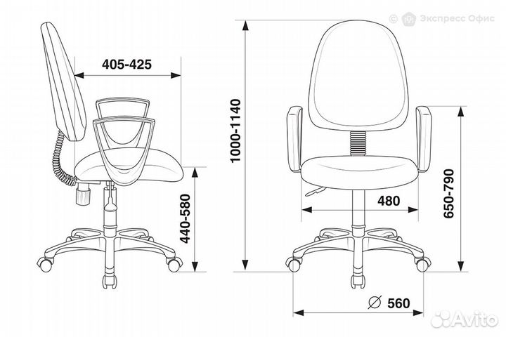 Кресло офисное Бюрократ CH-1300N/3C08