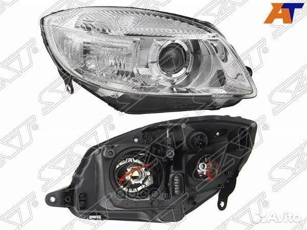 Фара правая (линза) Skoda Fabia (2007-2010)