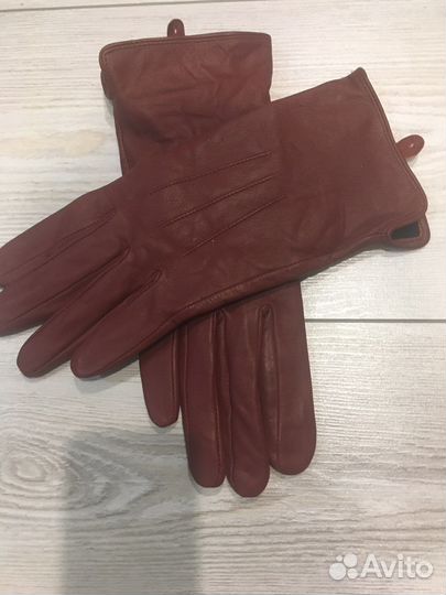 Перчатки женские кожаные новые