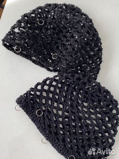 Шапочка сетка кроше