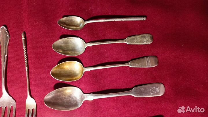 Столовое серебро старинное