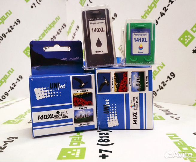 Картриджи для HP 140XL Black и 141XL Color
