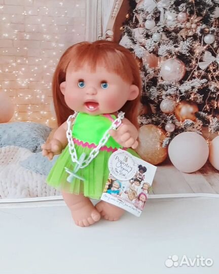 Кукла пупс, ванильный,с волосами, 26см. Испания