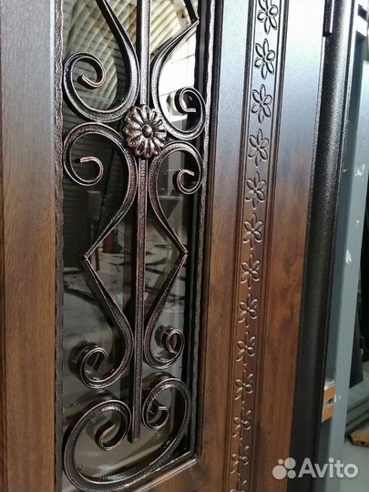 Металлические двери мдф/мдф со стеклопакетом