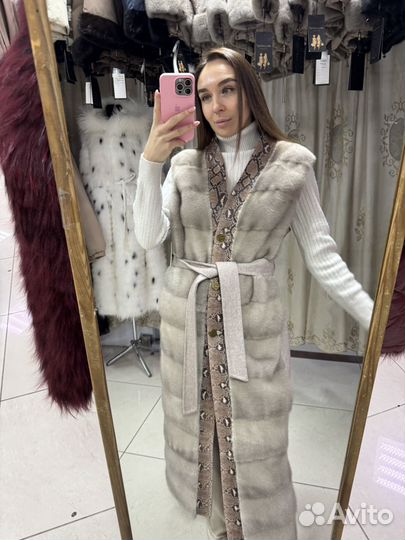 Жилет норковый 125 см