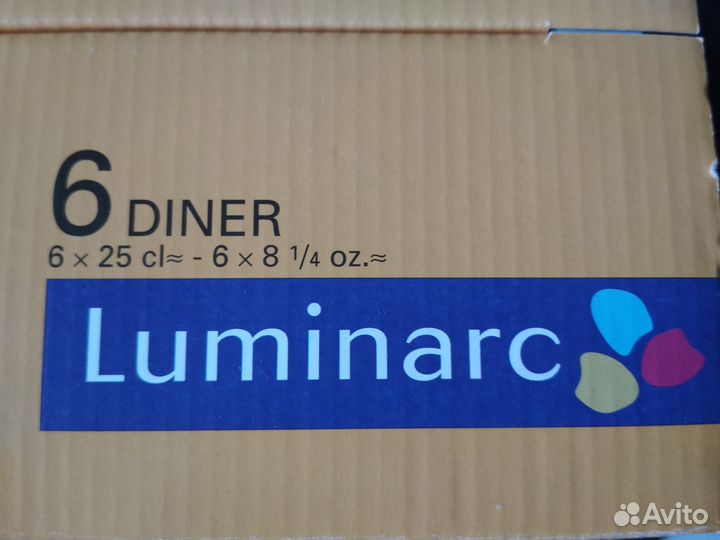 Бокалы для вина Luminarc, 6 штук, новые, в упаковк