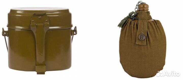 Фляжка и котелок армейские комплект