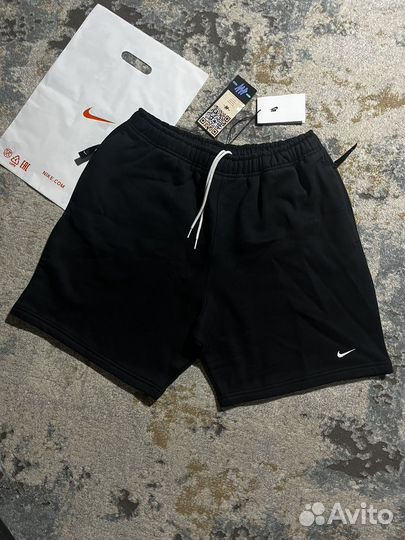 Шорты nike solo swoosh fleece shorts black