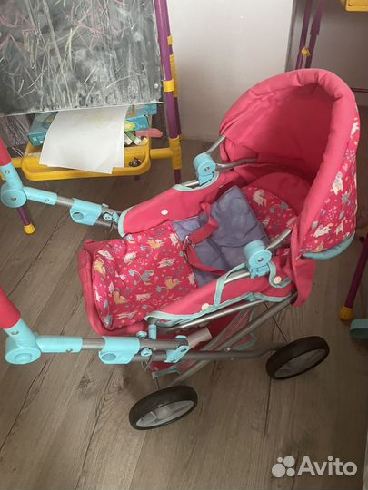 Коляска для кукол доска для рисования стульчик