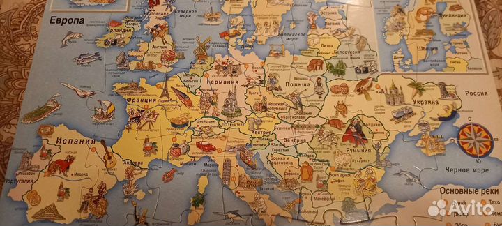 Книга-пазл атлас мира