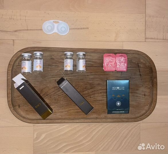 Три пары голубых контактных линз на зрение -5.0