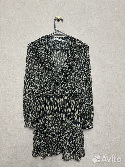 Платье Zara леопард