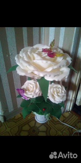 Светильник роза из изолона