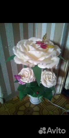 Светильник роза из изолона