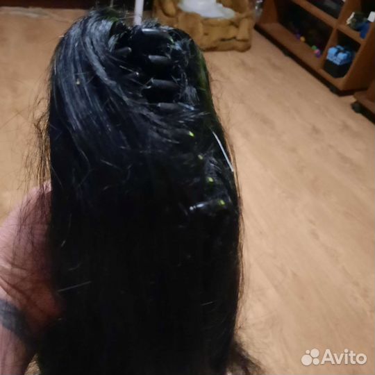 Хвост из натуральных волос на крабе