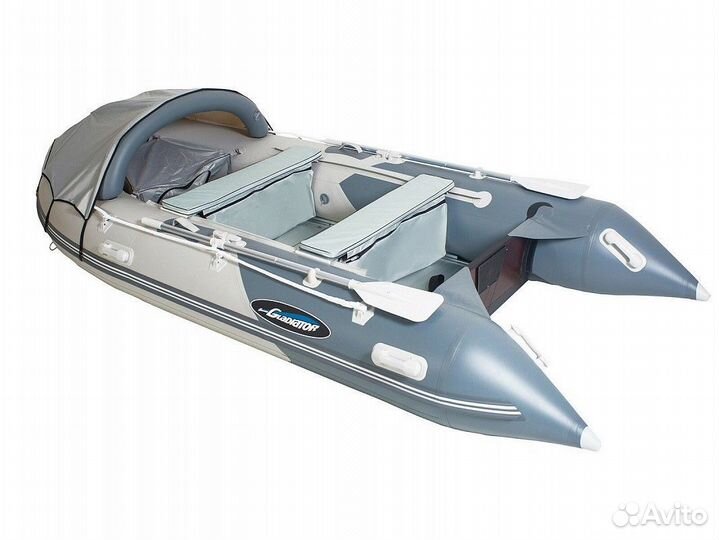 Надувная лодка gladiator D420AL Бело-серая
