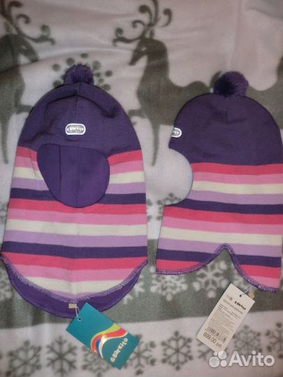 Новые шлемы Barkito девочка фиол/роз/бел полоски