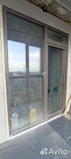 Балконный блок с дверью бу (в пол)