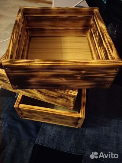 Ящики для цветов деревянные и для декора