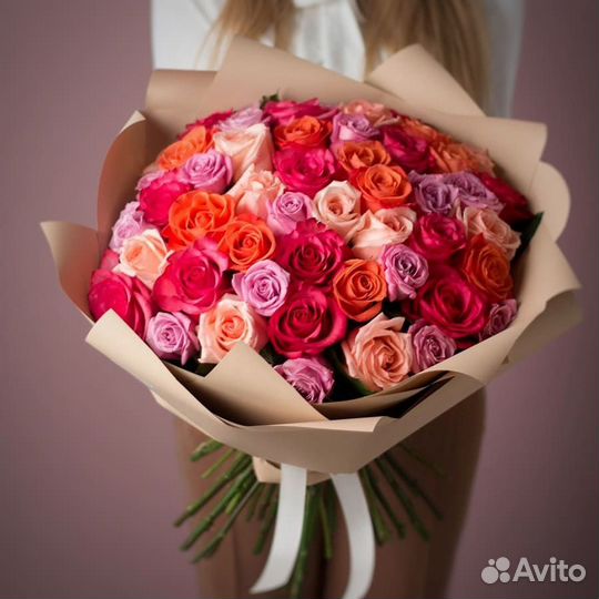 Букет из цветов роз микс доставка