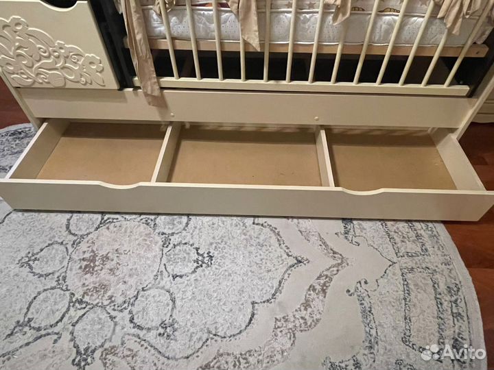 Детская кровать трансформер с люлькой
