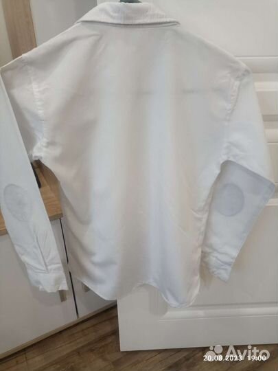 Детская мужская белая рубашка