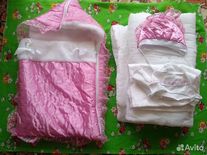 Конверт на выписку для девочки осень зима весна