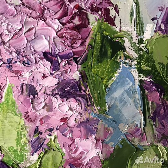 Картина маслом. Букет стрени. 50х50