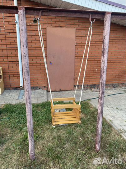 Качель детская уличная со стойками