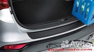 Защитная черная пленка на бампер Санта Фе. Новая