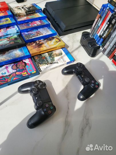 Sony playstation 4 slim 1tb+389 игр+2 джостика