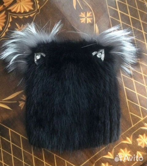 Шапка норковая детская
