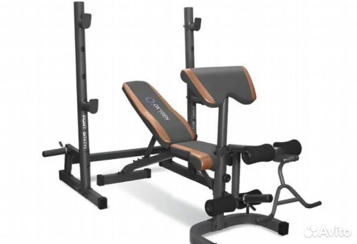 Скамья+стойки oxygen fortsmit с блинами и помостом