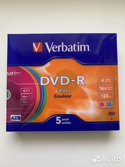 Диски DVD-R Verbatim 4,7 Gb 16xSpeed-120 min
