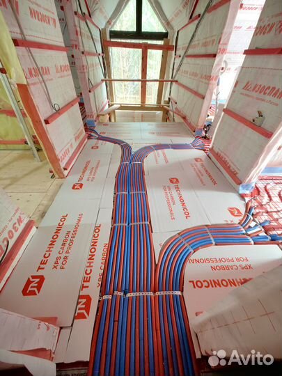 Монтаж водяного теплого пола