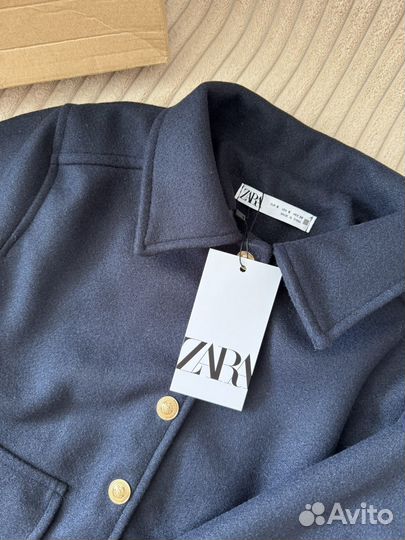 Бомбер Zara синий и серый Xs,S,M,L