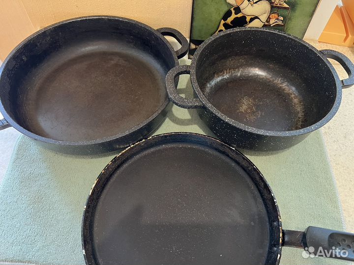 Набор бу сковородок жаровня Гайдарика