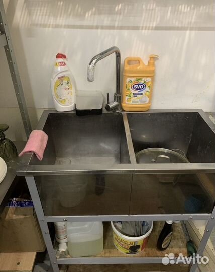 Столы, мойка, полки для посуды нерж
