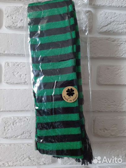 Шарф узкий, длинный, в полоску